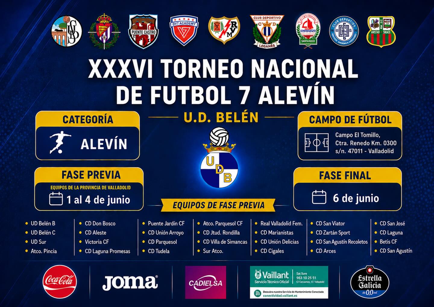 Cartel del Torneo Nacional Alevín U.D. Belén